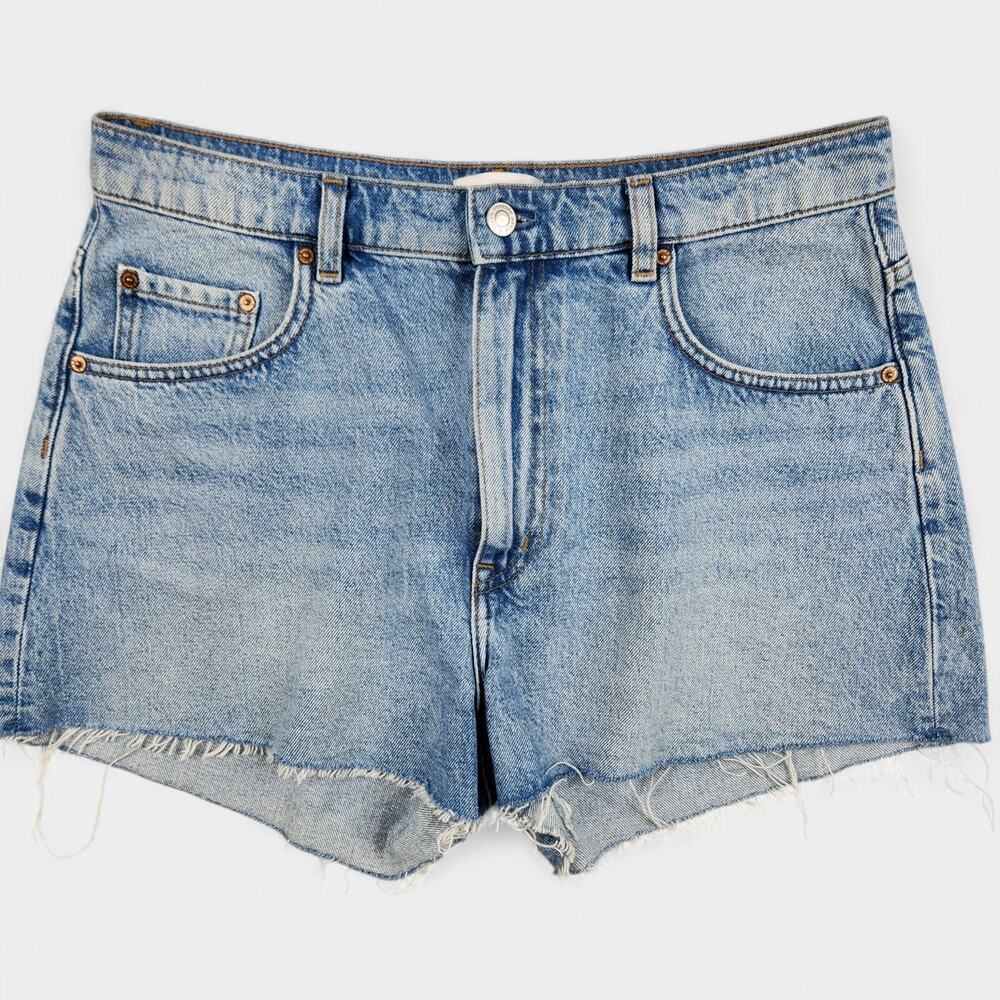 & Other Stories Denim Shorts Women's 10 Blue Dream Cut High Rise